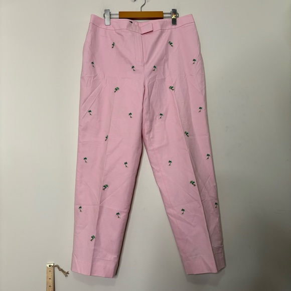 Brooks brothers pink trousers with palm tree print 14 nwt - Picture 1 of 8
